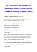 NR 325 Exam 1 ATI Practice Endocrine Questions and Answers Complete Solutions &vert; Chamberlain University Adult Health Nursing