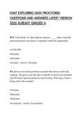 D467 EXPLORING DATA PROCTORED QUESTIONS AND ANSWERS LATEST VERSION 2026 ALREADY GRADED A