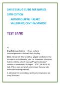2026 Nursing Pharmacology Test Bank &vert; Davis Drug Guide Test Bank Vallerand Sanoski &vert; NCLEX-RN PN Medication Safety MCQs RN LPN LVN