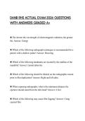 DANB RHS ACTUAL EXAM 2026 QUESTIONS WITH ANSWERS GRADED A&plus;