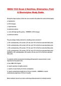 RNSG 1533 Exam 2 Nutrition&comma; Elimination&comma; Fluid & Electrolytes Study Guide 