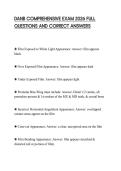 DANB COMPREHENSIVE EXAM 2026 FULL QUESTIONS AND CORRECT ANSWERS