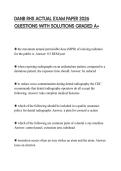 DANB RHS ACTUAL EXAM PAPER 2026 QUESTIONS WITH SOLUTIONS GRADED A&plus;