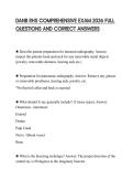DANB RHS COMPREHENSIVE EXAM 2026 FULL QUESTIONS AND CORRECT ANSWERS