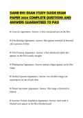 DANB RHS EXAM STUDY GUIDE EXAM PAPER 2026 COMPLETE QUESTIONS AND ANSWERS GUARANTEED TO PASS