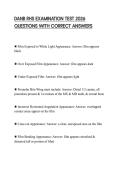DANB RHS EXAMINATION TEST 2026 QUESTIONS WITH CORRECT ANSWERS