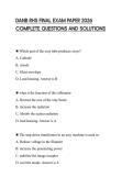 DANB RHS FINAL EXAM PAPER 2026 COMPLETE QUESTIONS AND SOLUTIONS