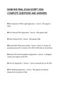 DANB RHS FINAL EXAM SCRIPT 2026 COMPLETE QUESTIONS AND ANSWERS