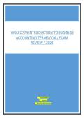 WGU D774 INTRODUCTION TO BUSINESS ACCOUNTING TERMS - OA - EXAM REVIEW - 2026