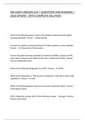 EPA EXAM VERSION D34 &vert; QUESTIONS AND ANSWERS &vert; 2026 UPDATE &vert; WITH COMPLETE SOLUTION