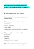 AST CERTIFICATION ACTUAL EXAM PAPER 2026 QUESTIONS WITH ANSWERS GRADED A