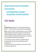 Nursing Test Bank 2026 &ndash; Davis Drug Guide Test Bank &vert; Vallerand Sanoski &vert; NCLEX-Style Questions &vert; RN LPN LVN NCLEX-RN NCLEX-PN Pharmacology