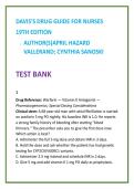Nursing Test Bank 2026 &vert; Davis Drug Guide Test Bank Vallerand Sanoski &vert; NCLEX-Style Nursing Pharmacology MCQs RN LPN LVN