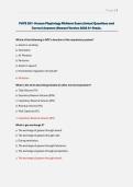 PHYS 261- Human Physiology Midterm Exam &vert;Actual Questions and Correct Answers &vert;Newest Version 2026 A&plus; Grade&period;