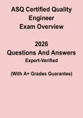 ASQ Certified Quality Engineer &lpar;CQE&rpar; Exam Overview &ndash; Complete Certification Guide PDF