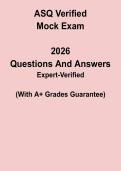 ASQ Verified Mock Exam &ndash; Real Exam-Style Practice Test with Answers PDF
