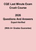 CQE Last Minute Exam Crush Course &ndash; Certified Quality Engineer Rapid Review PDF