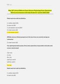 Phys 261 Actual Midterm Exam &vert;Human Physiology Exam Questions With Correct Answers &vert;Already Graded A&plus; &vert;Latest 2025&sol;2026
