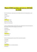 Pharmacology II HESI &ndash; Exam Practice 2025&sol;2026 A&plus; GradeHESI Pharmacology II 2025&sol;2026 &ndash; Questions and Answers &lpar;A&plus; Grade&rpar;