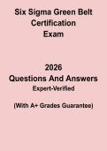 Six Sigma Green Belt Certification Exam &ndash; Complete Practice & Prep PDF