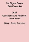 Six Sigma Green Belt Exam Set &ndash; Practice Questions & Certification Prep PDF