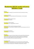 Pharmacology HESI RN 2025&sol;2026 &ndash; Questions and Answers &lpar;A&plus; Grade&rpar;Pharmacology HESI RN &ndash; Exam Practice 