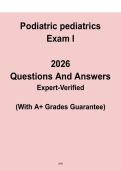Podiatric Pediatrics Exam I &ndash; Practice Questions & Study Guide PDF