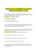Pharmacology Practice HESI Exam 2025&sol;2026 &ndash; Questions and Answers &lpar;A&plus; Grade&comma; Verified&rpar;Pharmacology HESI Practice Exam &ndash; 2025&sol;2026 A&plus; Grade