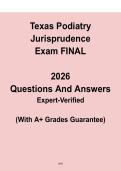 Texas Podiatry Jurisprudence Exam &ndash; Final Study Guide & Practice PDF