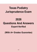 Texas Podiatry Jurisprudence Exam &ndash; Complete Study & Practice PDF