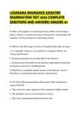 LOUISIANA INSURANCE ADJUSTER EXAMINATION TEST 2026 COMPLETE QUESTIONS AND ANSWERS GRADED A&plus;