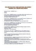 FCTC WRITTEN STUDY GUIDE QUESTIONS AND CORRECT ANSWERS 100&percnt; VERIFIED 2026 UPDATE&excl;&excl;