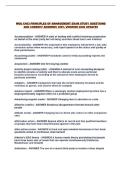 WGU C483 PRINCIPLES OF MANAGEMENT EXAM STUDY QUESTIONS AND CORRECT ANSWERS 100&percnt; VERIFIED 2026 UPDATE&excl;&excl;