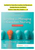Test Bank For Yoder-Wise&rsquo;s Leading And Managing In Canadian Nursing&comma; 2nd Edition&comma; Patricia S&period; Yoder-Wise&comma;Chapters 1 - 32