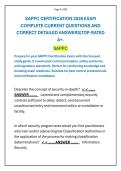 SAPPC CERTIFICATION 2026 EXAM COMPLETE CURRENT QUESTIONS AND CORRECT DETAILED ANSWERS&vert;TOP-RATED A&plus;&period;