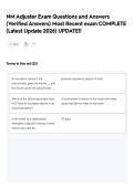 NM Adjuster Exam Questions and Answers &lpar;Verified Answers&rpar; Most Recent exam COMPLETE  &lpar;Latest Update 2026&rpar; UPDATE&excl;&excl;