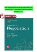 TEST BANK For Essentials of Negotiation&comma; 7th     Edition by Roy Lewicki&comma; Bruce Barry&comma; Verified    Chapters 1 &ndash; 12