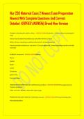 Nur 230 Maternal Exam 2 Newest Exam Preparation  Newest With Complete Questions And Correct  Detailed VERIFIED ANSWERs&vert; Brand New Version