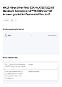 NAUI Nitrox Diver Final EXAM LATEST 2026 &vert;&vert; Questions And Answers &vert; With 100&percnt; Correct Answers graded A&plus; Guaranteed Success&excl;&excl;