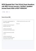  NFHS Baseball Part I Test &lpar;WIAA&rpar;   Exam Questions with 100&percnt; Correct Answers &vert; Verified &vert; Updated &lpar;Actual Exam&rpar; 2026 LATEST VERSION&excl;&excl;