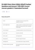 PN 2003 FINAL EXAM &lpar;2026&rpar; UPDATE Verified Questions And Answers &vert; With 100&percnt; Correct Answers graded A&plus; Guaranteed Success&excl;&excl;