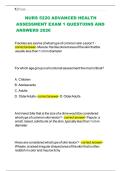 NURS 5220 ADVANCED HEALTH ASSESSMENT EXAM 1 QUESTIONS AND ANSWERS 2026