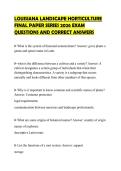 LOUISIANA LANDSCAPE HORTICULTURE FINAL PAPER SERIES 2026 EXAM QUESTIONS AND CORRECT ANSWERS