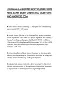 LOUISIANA LANDSCAPE HORTICULTURE STATE FINAL EXAM STUDY GUIDE EXAM QUESTIONS AND ANSWERS 2026