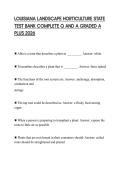 LOUISIANA LANDSCAPE HORTICULTURE STATE TEST BANK COMPLETE Q AND A GRADED A PLUS 2026