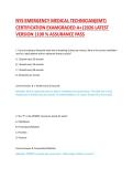 NYS EMERGENCY MEDICAL TECHNICIAN&lpar;EMT&rpar;  CERTIFICATION EXAMGRADED A&plus;&vert;2026 LATEST  VERSION &vert;100 &percnt; ASSURANCE PASS