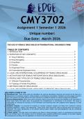 CMY3702 Assignment 1 &lpar;ANSWERS&rpar; Semester 1 2026 - DISTINCTION GUARANTEED