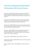 Final exam collaboration leadership NR 446 Questions With Correct Answers&period;