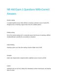 NR 446 Exam 1 Questions With Correct Answers