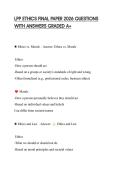 LPP ETHICS FINAL PAPER 2026 QUESTIONS WITH ANSWERS GRADED A&plus;